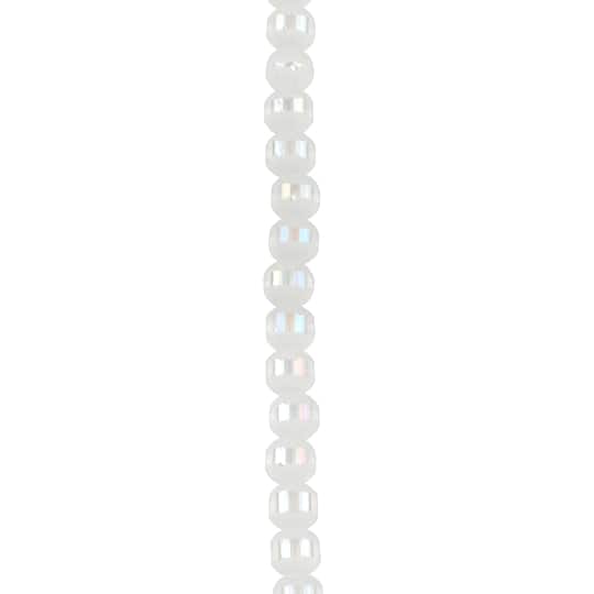 12 Packs: 30 ct. (360 total) White Glass Round Beads, 6mm by Bead Landing™